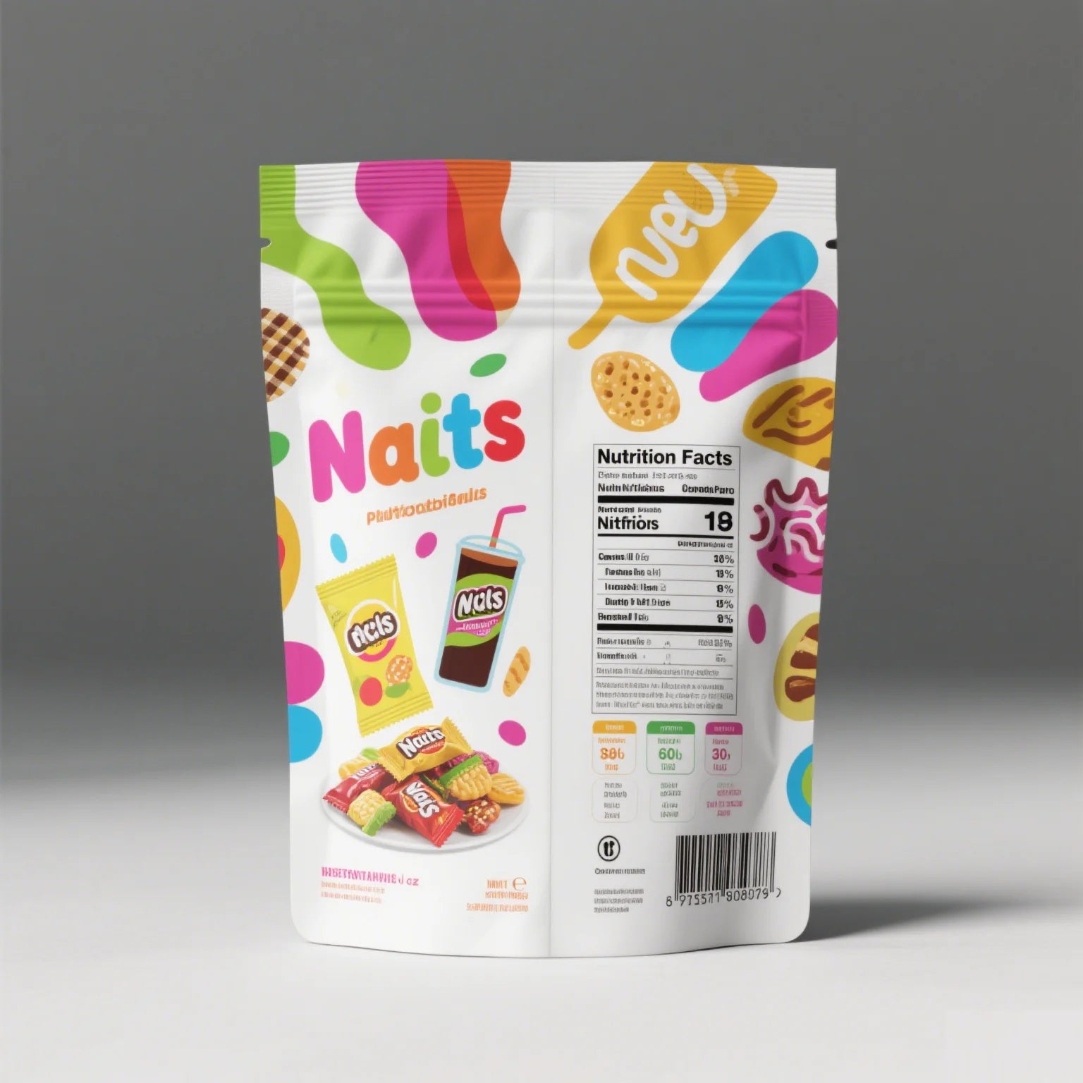 Custom Eco-Friendly Biodegradable Snacks Bags Food Grade Stand up Pouch Heat Seal Zipper Top Recyclable Food Packaging Bags