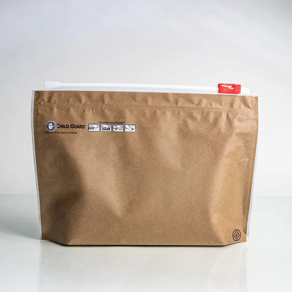 Wholesales Biodegradable Kraft Paper Pouch Custom 3 Side Seal Flat Bag