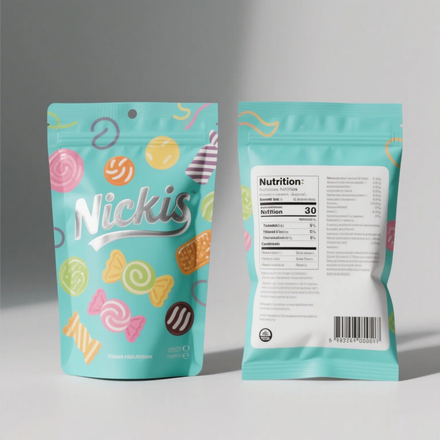 Custom Eco-Friendly Biodegradable Snacks Bags Food Grade Stand up Pouch Heat Seal Zipper Top Recyclable Food Packaging Bags