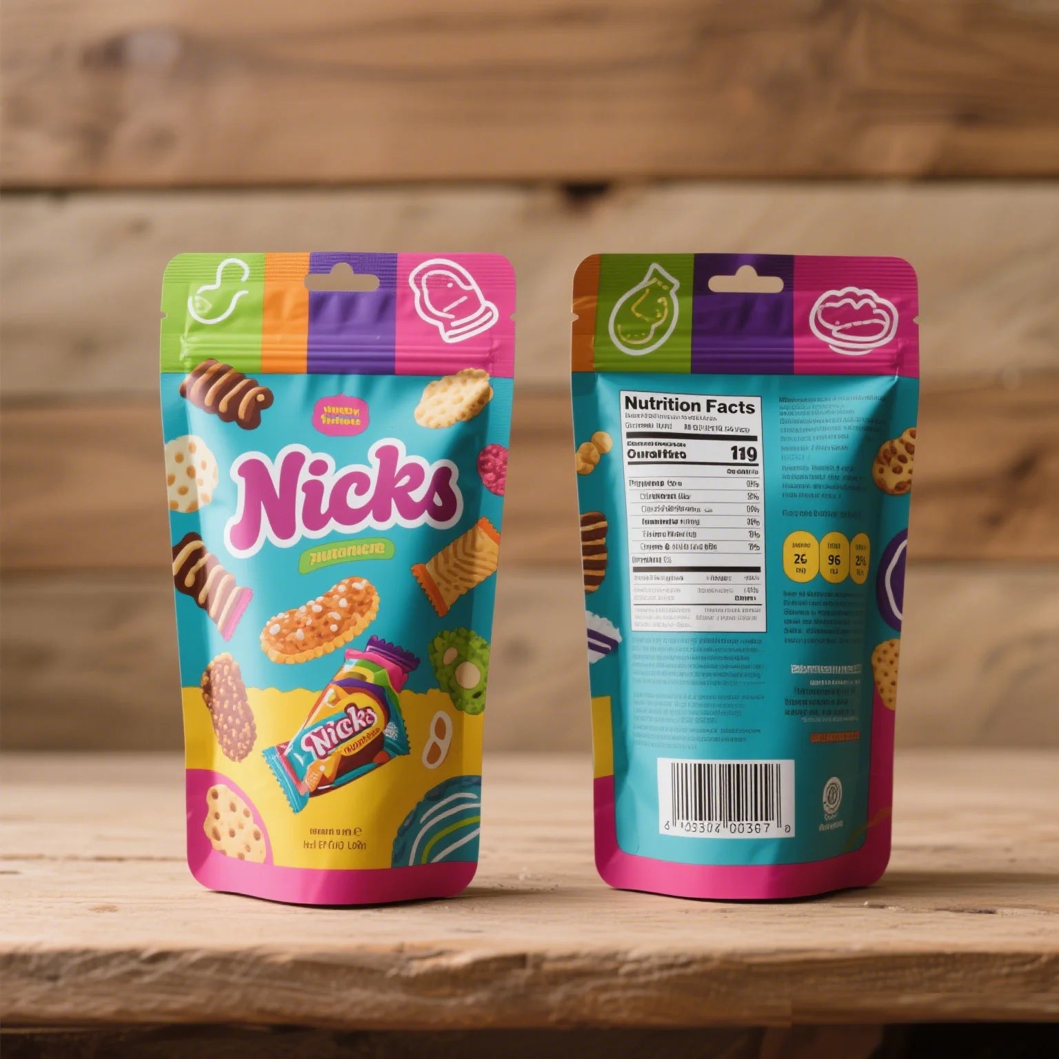 Custom Eco-Friendly Biodegradable Snacks Bags Food Grade Stand up Pouch Heat Seal Zipper Top Recyclable Food Packaging Bags