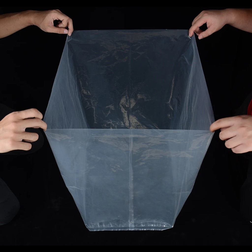 Custom PE Big Size Square Bottom Bags Transparent Plastic Bags for Packaging
