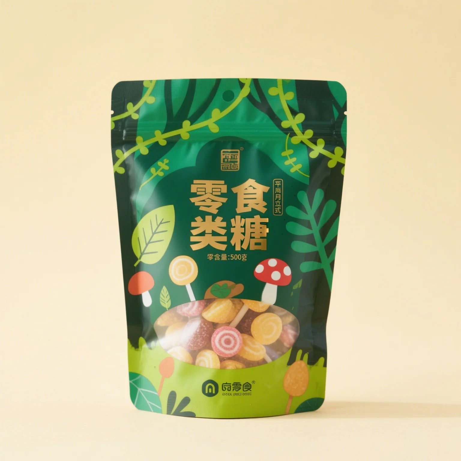 Custom Eco-Friendly Biodegradable Snacks Bags Food Grade Stand up Pouch Heat Seal Zipper Top Recyclable Food Packaging Bags
