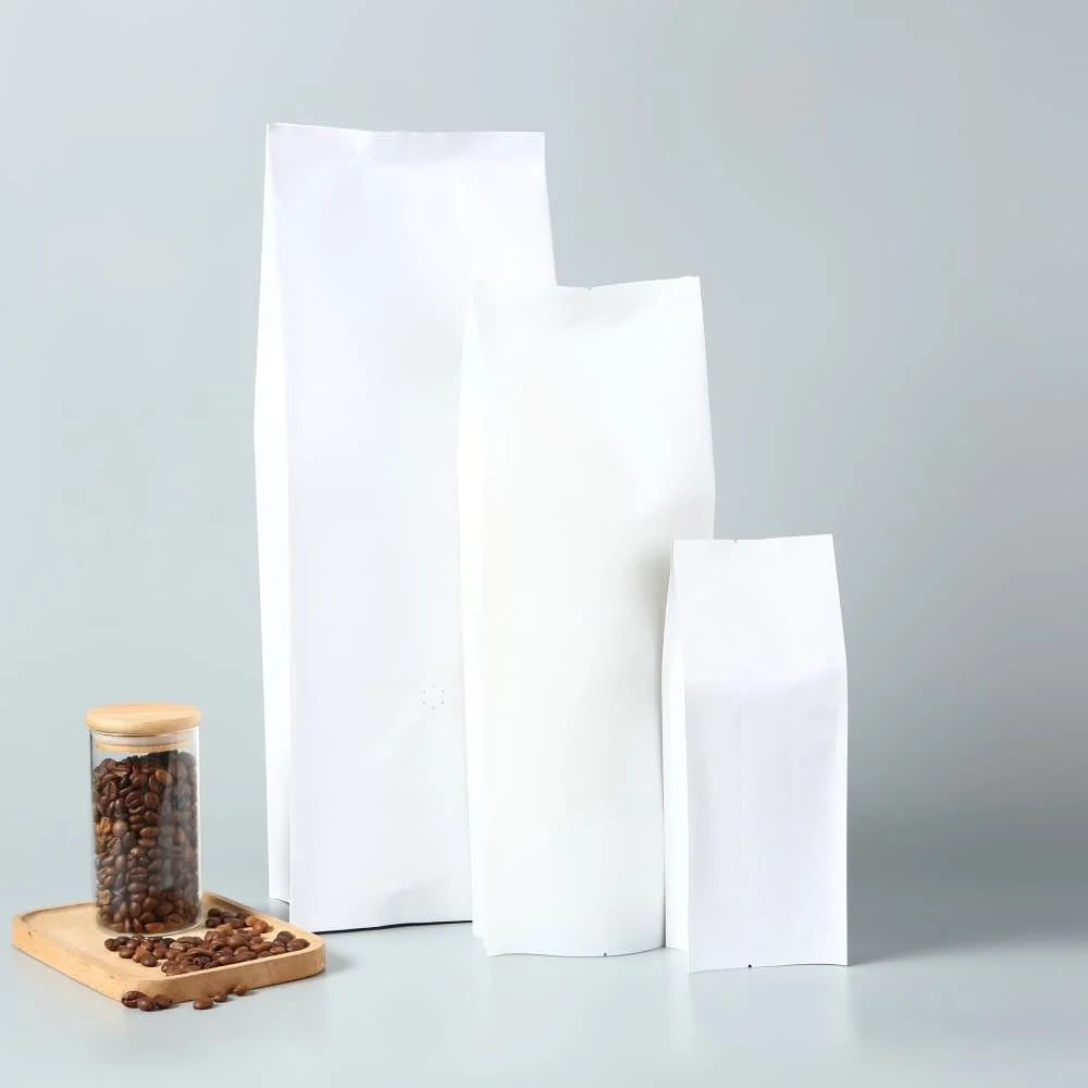 Customized Square Bottom PE Zipper Moisture Proof Matte Packaging Bag with Tear Slots for Recyclable Food Packaging