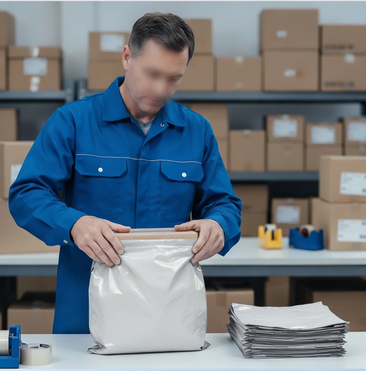Customized Poly Self-Adhesive Industrial Express Clothing Packaging Bags with Custom Logo Printing