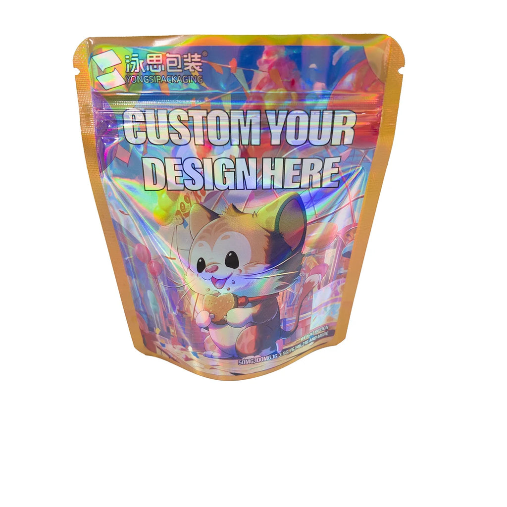 5000pcs Custom Print Mylar Bags Child-Resistant Stand Pouch Cut Plastic Food Sushi Milk Pet Food Jelly with Competitive Price