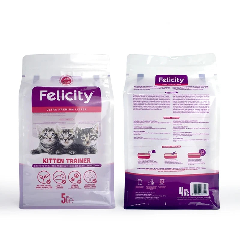 Customized 3kg 5KG 10KG 15KG Large Flat Bottom Ziplock Pouch Cat Litter Packaging Bag Pet Dog Food Cat Food Packaging Bag