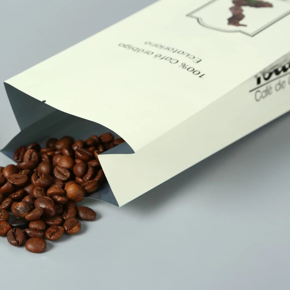 Customized Square Bottom PE Zipper Moisture Proof Matte Packaging Bag with Tear Slots for Recyclable Food Packaging