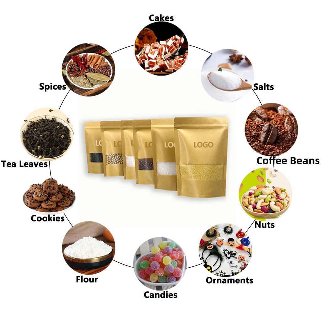 Eco Friendly Transparent Stand up Bag for Snacks Stand up Packaging
