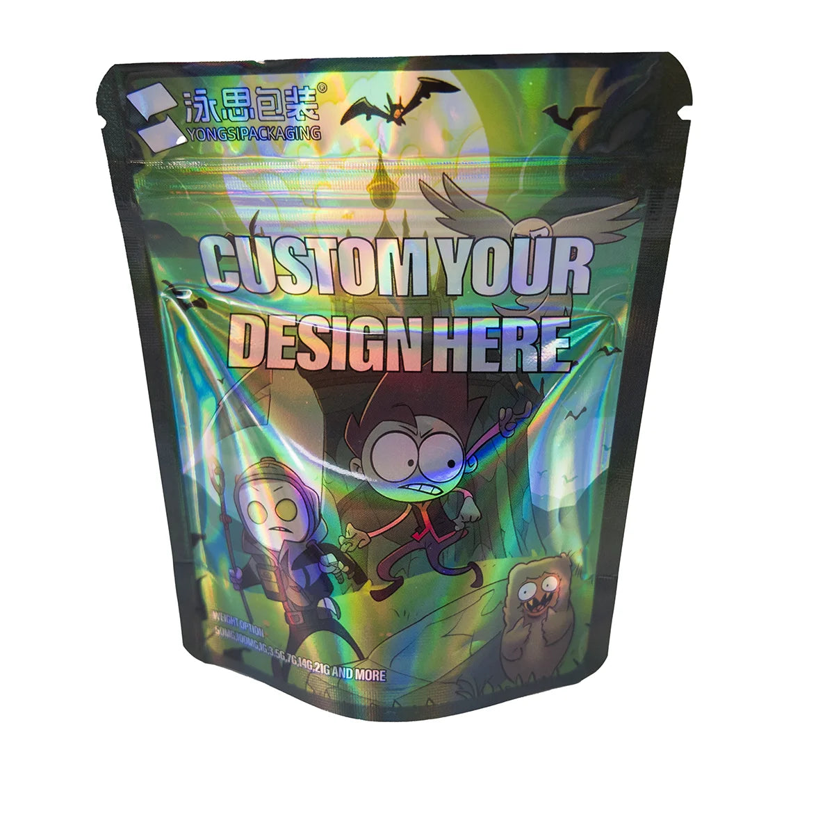 5000pcs Custom Print Mylar Bags Child-Resistant Stand Pouch Cut Plastic Food Sushi Milk Pet Food Jelly with Competitive Price