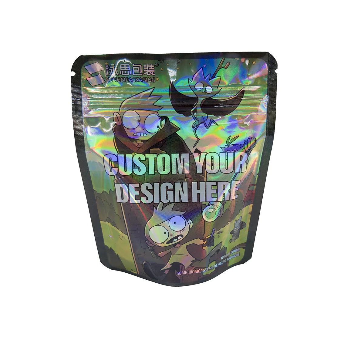 5000pcs Custom Print Mylar Bags Child-Resistant Stand Pouch Cut Plastic Food Sushi Milk Pet Food Jelly with Competitive Price